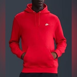 NIKE swoosh unisex classic red pullover hoodie sz S active